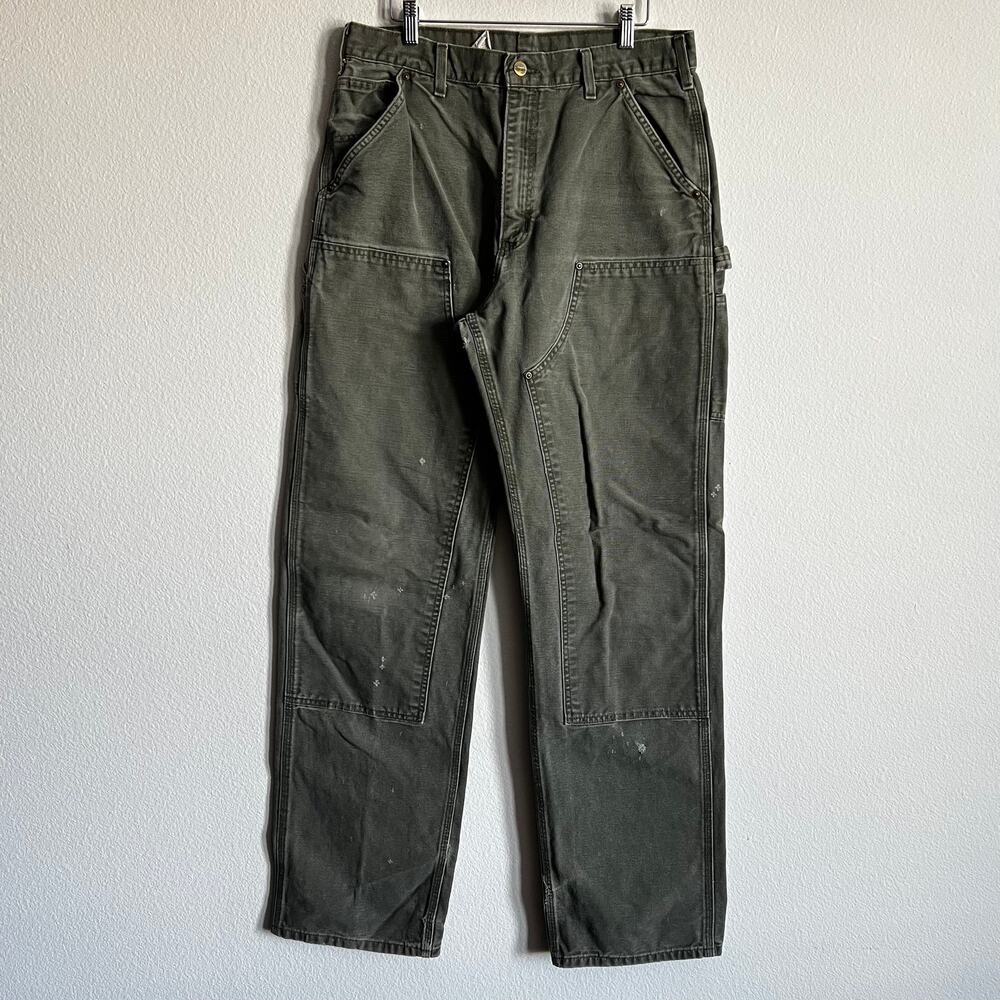 Carhartt B136 MOS green double knee work wear carpenter pants